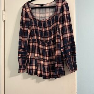 Torrid Plaid Flannel Blouse - XL